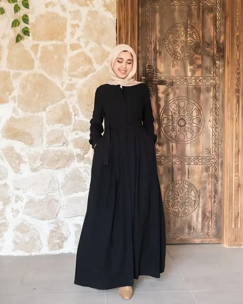 Double cloche abaya with pockets3