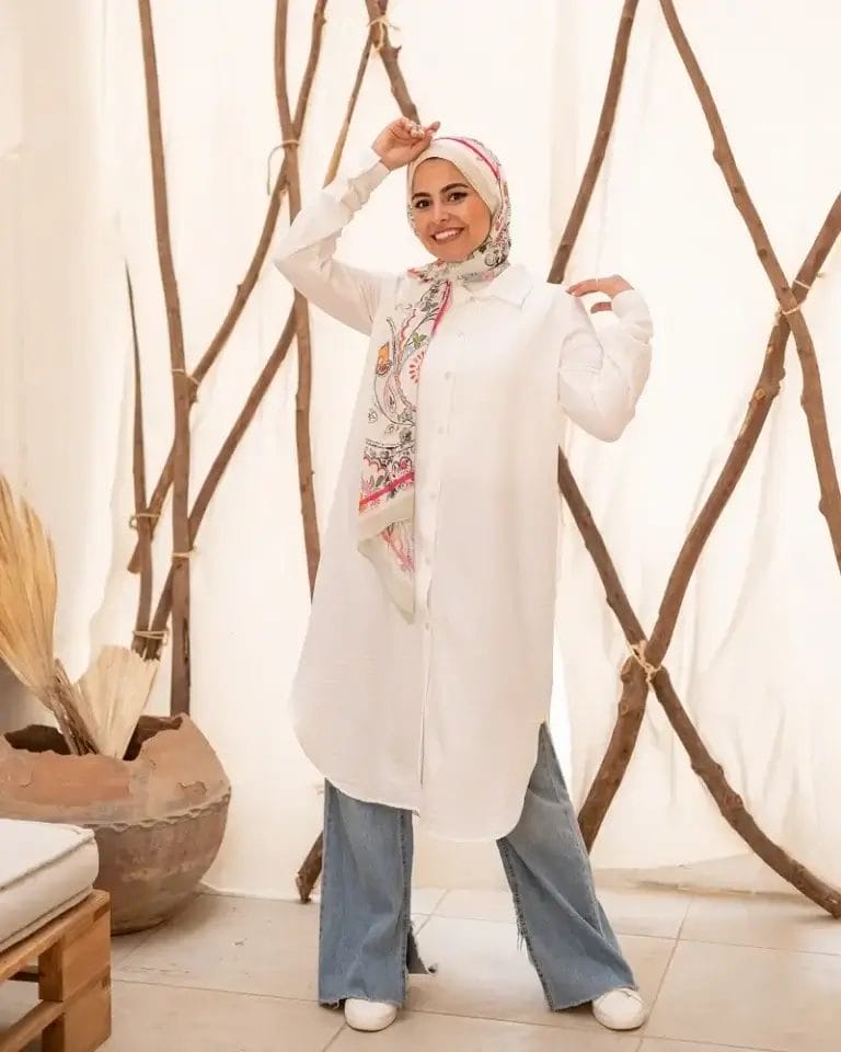 Linen basic shirt off-white1