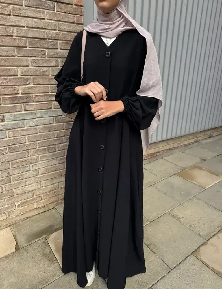 V neck Abaya