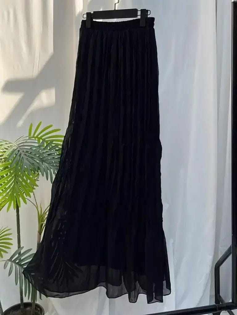 Pleated Crush Skirt