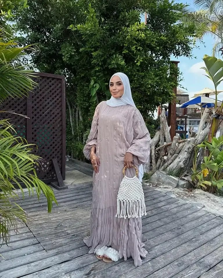 Crushed chiffon with full lining