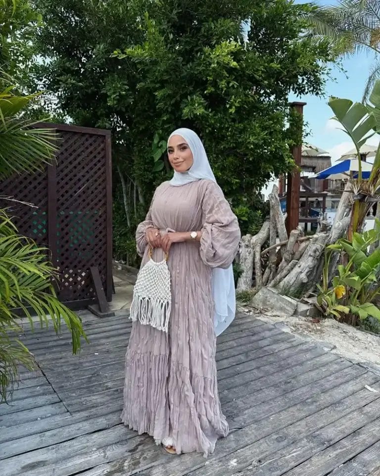 Crushed chiffon with full lining