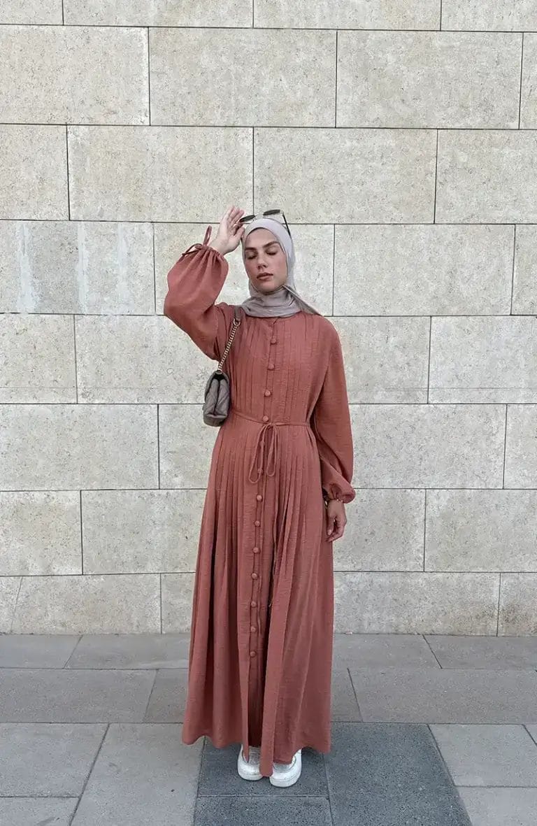 Timeless Buttoned Linen Dress