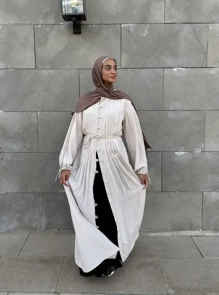 Timeless Buttoned Linen Dress