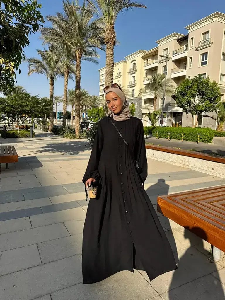 Timeless Buttoned Linen Dress