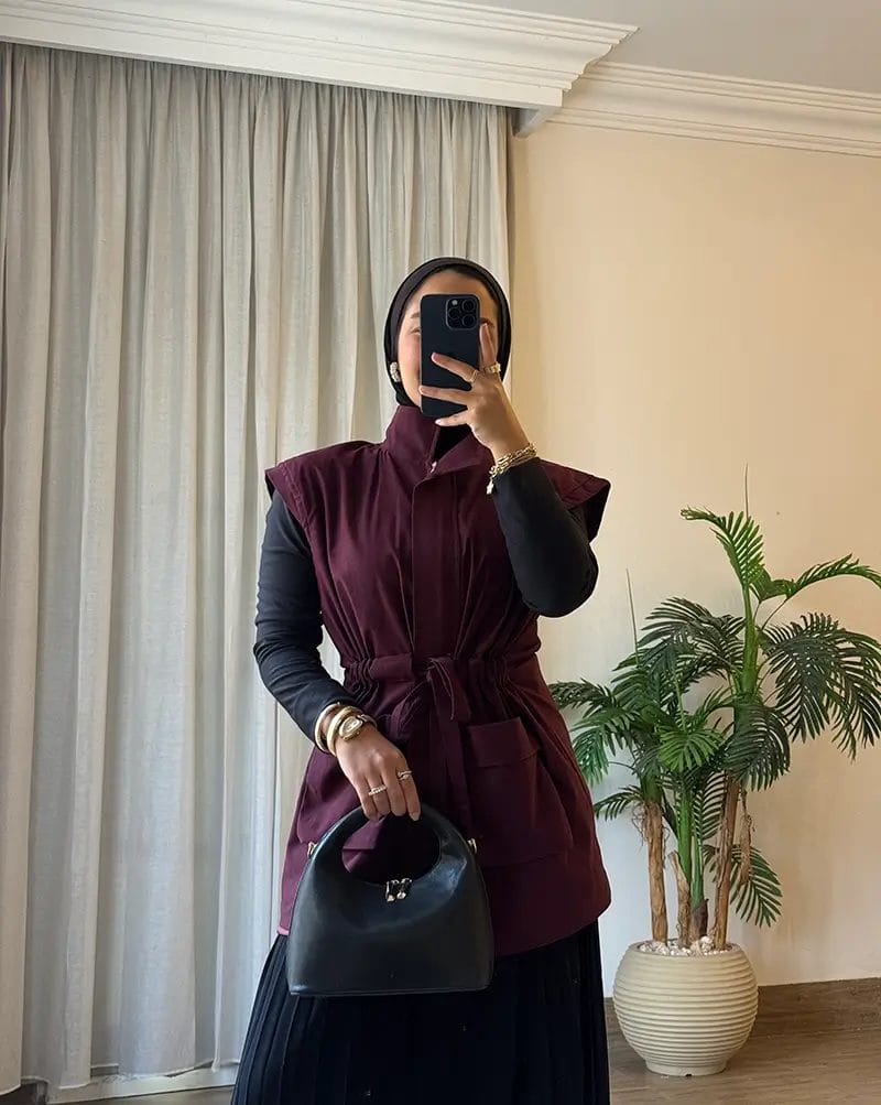 Sleeveless Gabardine Vest