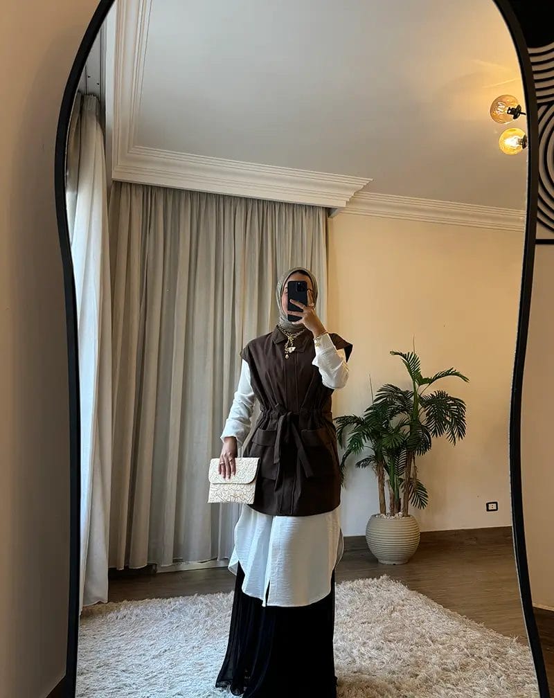 Sleeveless Gabardine Vest - Image 14