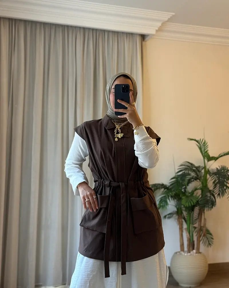 Sleeveless Gabardine Vest - Image 8