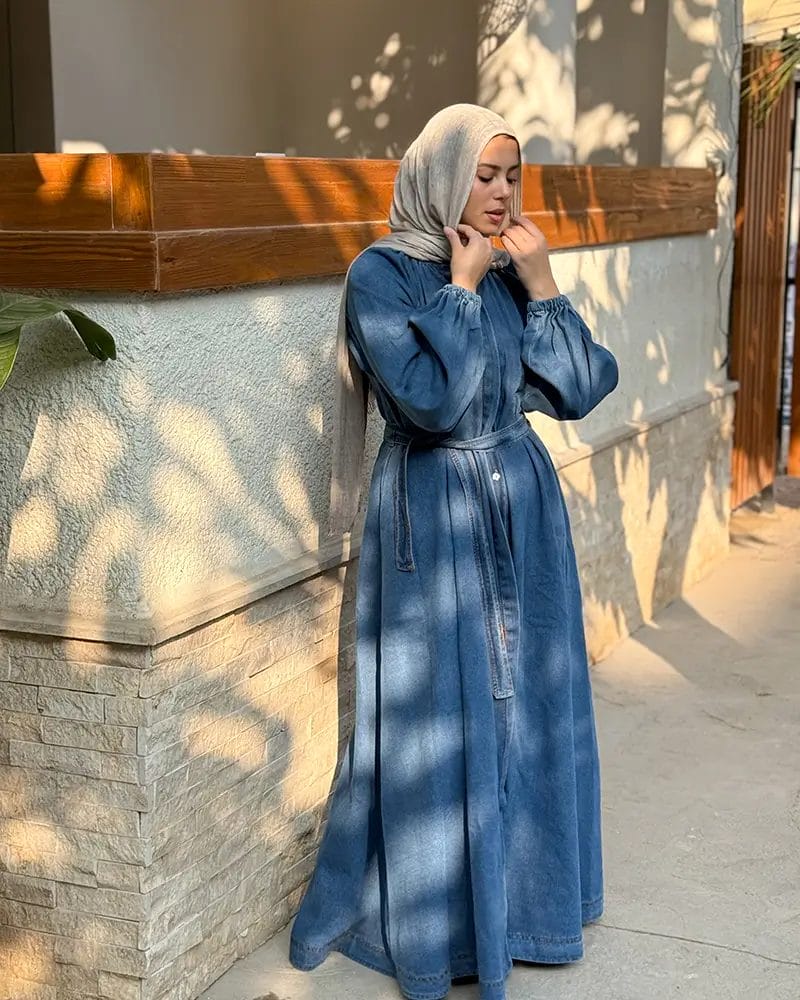 Shirt Denim Dress - Image 11