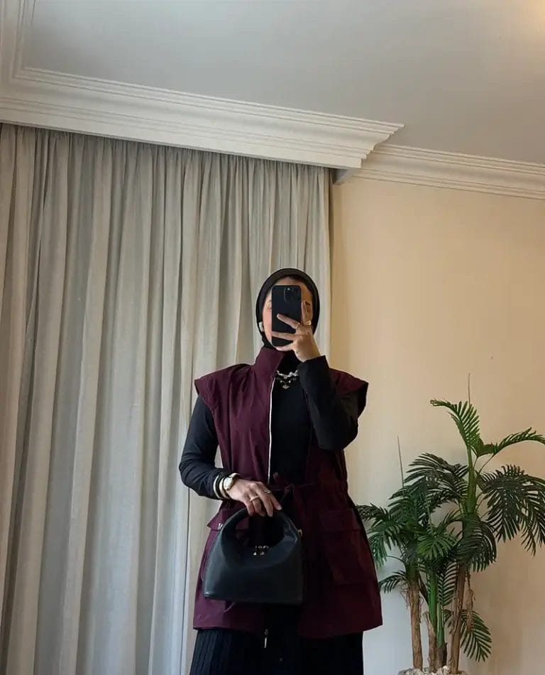 Sleeveless Gabardine Vest