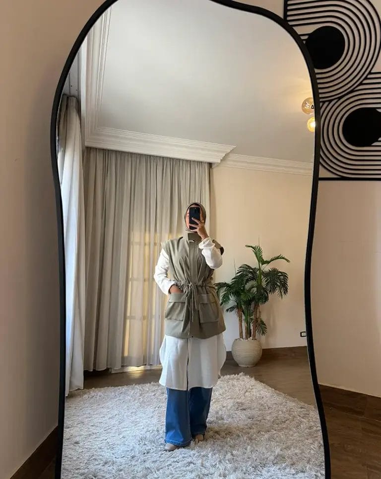 Sleeveless Gabardine Vest