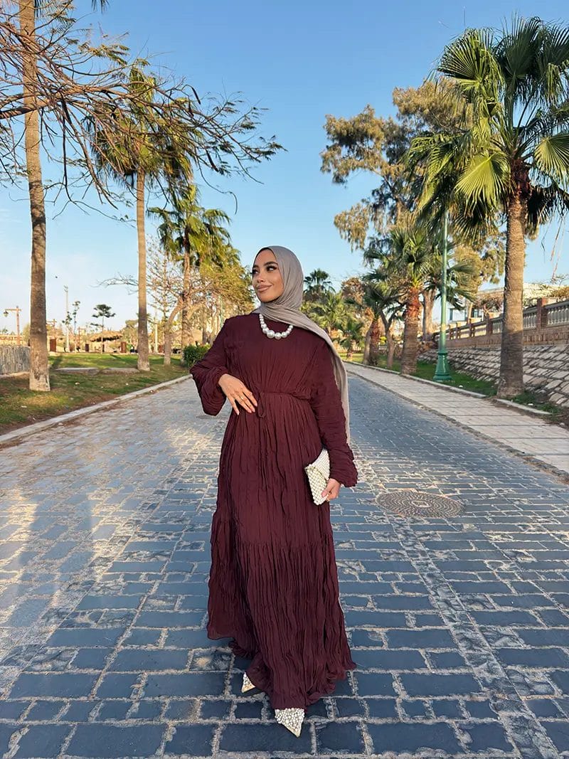 Crushed chiffon with full lining - Image 4