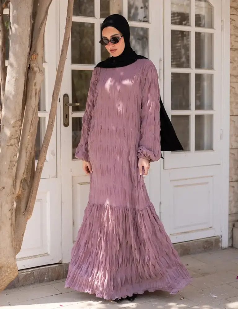 Crushed chiffon with full lining