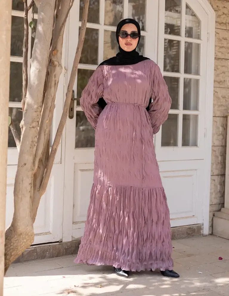 Crushed chiffon with full lining