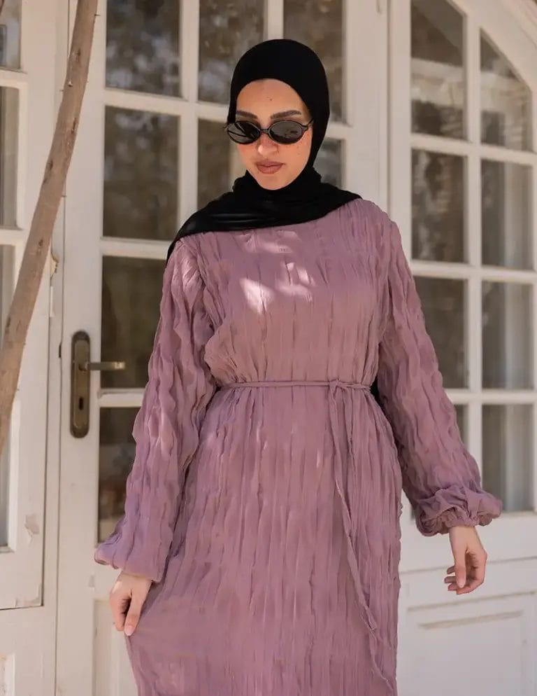 Crushed chiffon with full lining