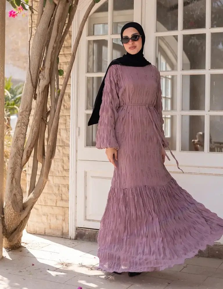 Crushed chiffon with full lining