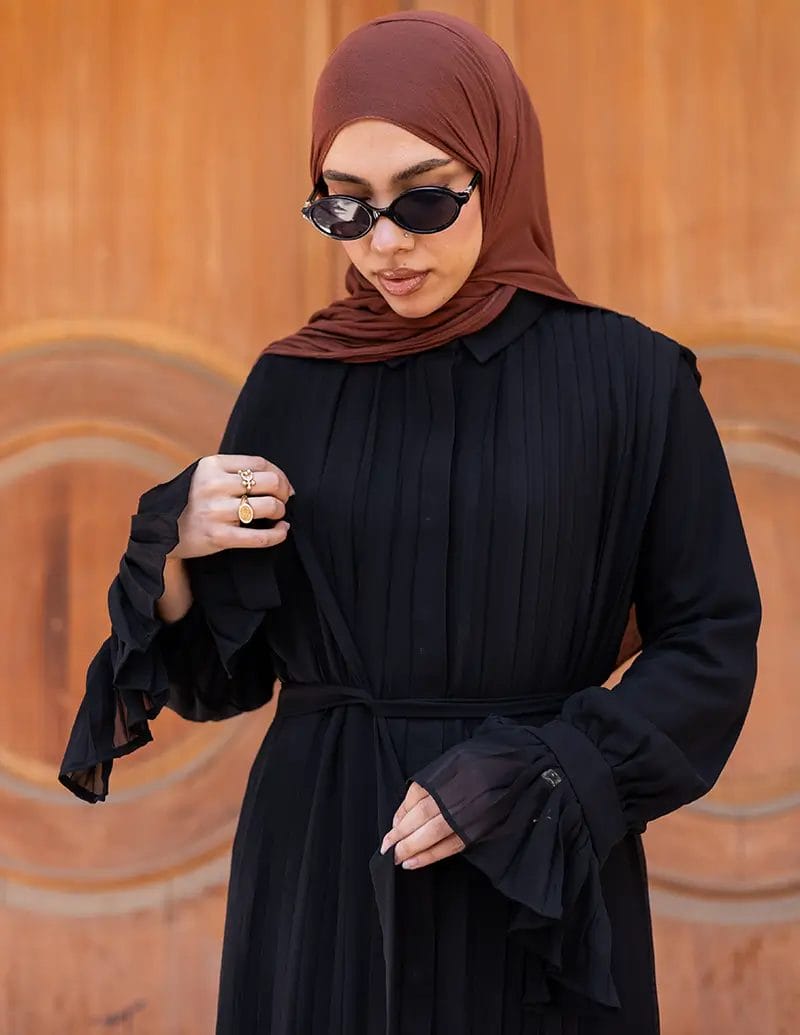 Pleated Chiffon Dress - Image 8