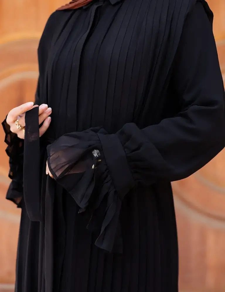 Pleated Chiffon Dress