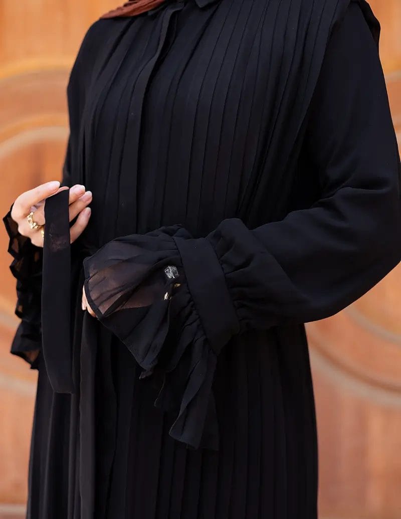 Pleated Chiffon Dress - Image 9