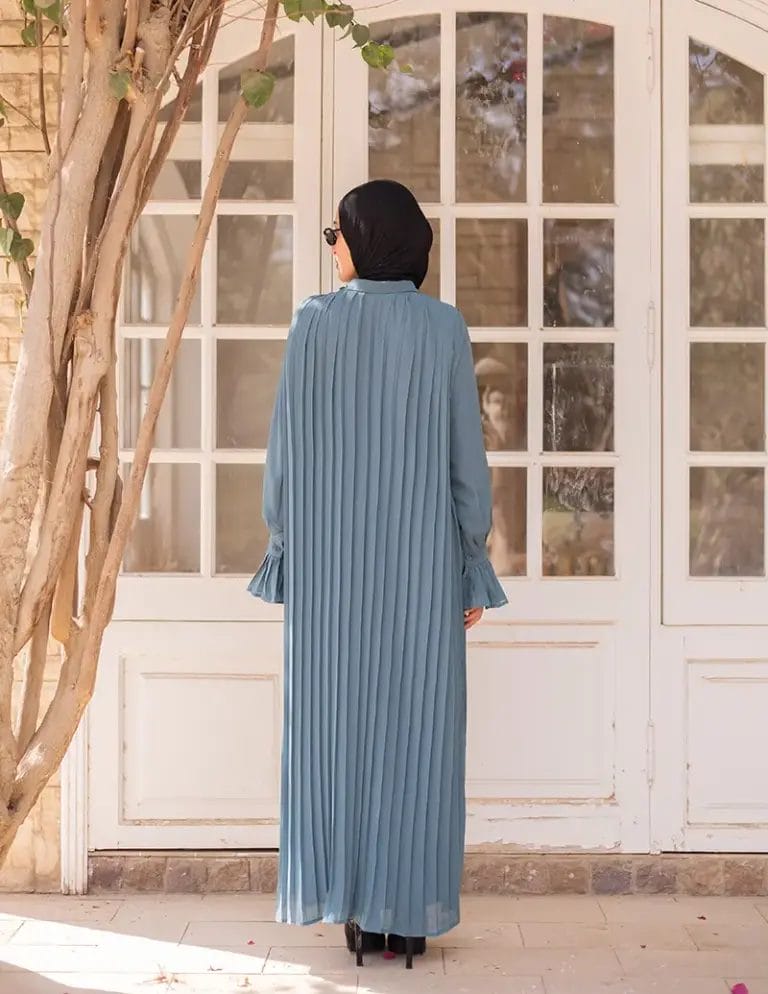 Pleated Chiffon Dress