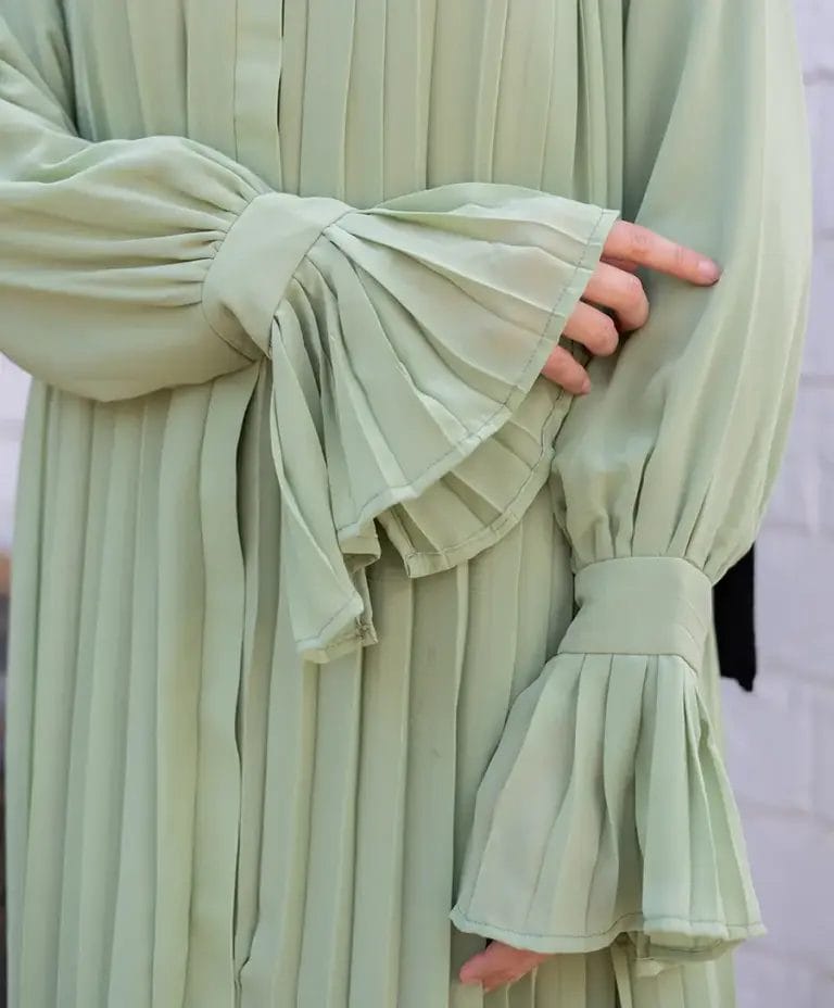Pleated Chiffon Dress