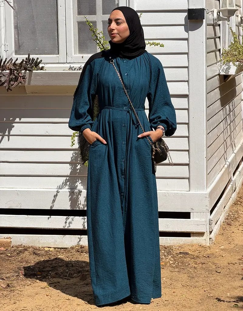 Linen Shirt Dress - Image 13