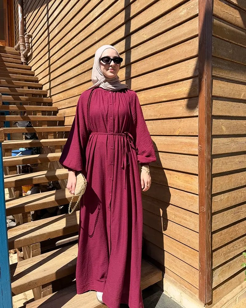 Linen Shirt Dress - Image 17