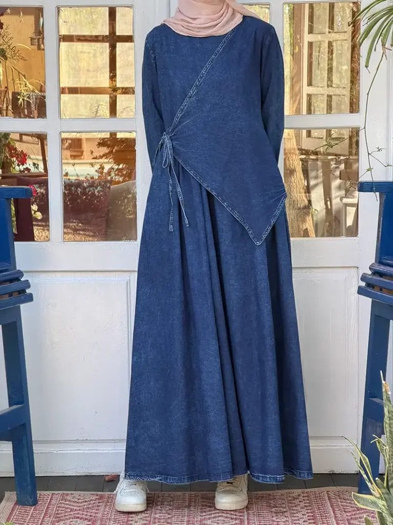 Wrapped Denim Dress